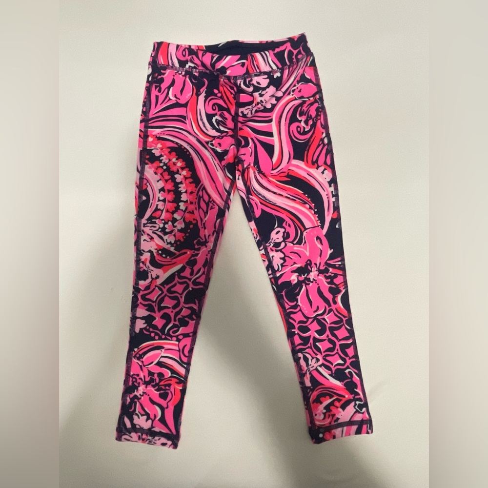 Lilly Pulitzer | Vibrant Pink and Black Kids Leggings